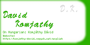 david komjathy business card
